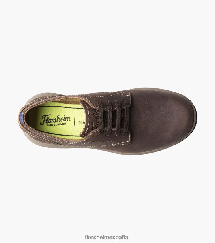 grandes lagos jr. oxford de punta plana Florsheim niños LPVB4P502 calzado marrón ch - Imagen 4
