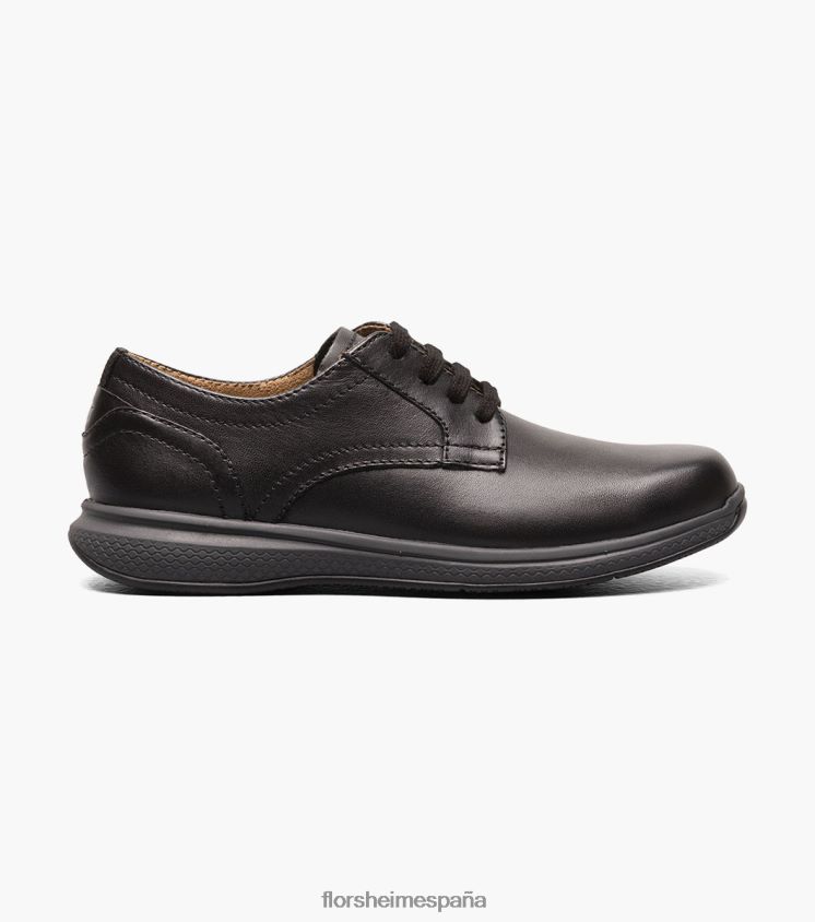 grandes lagos jr. oxford de punta plana Florsheim niños LPVB4P503 calzado negro - Imagen 2