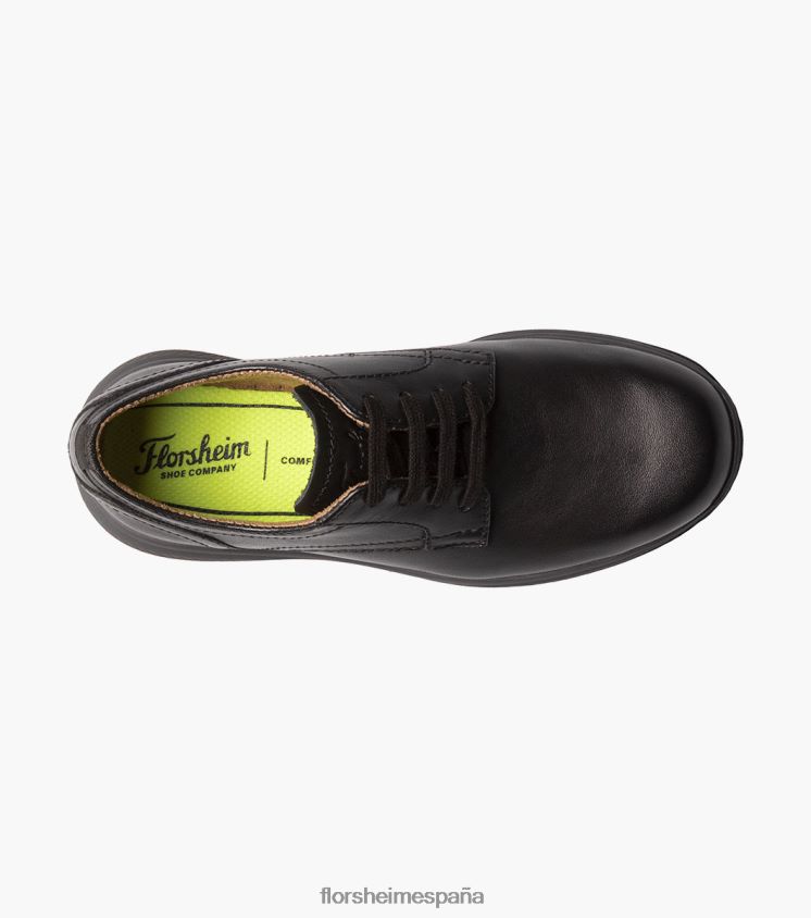 grandes lagos jr. oxford de punta plana Florsheim niños LPVB4P503 calzado negro - Imagen 4