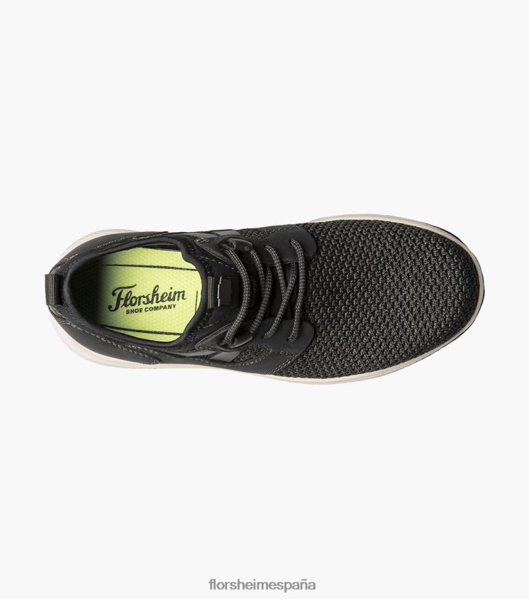 grandes lagos jr. zapatilla de punto con puntera lisa Florsheim niños LPVB4P439 calzado negro - Imagen 4
