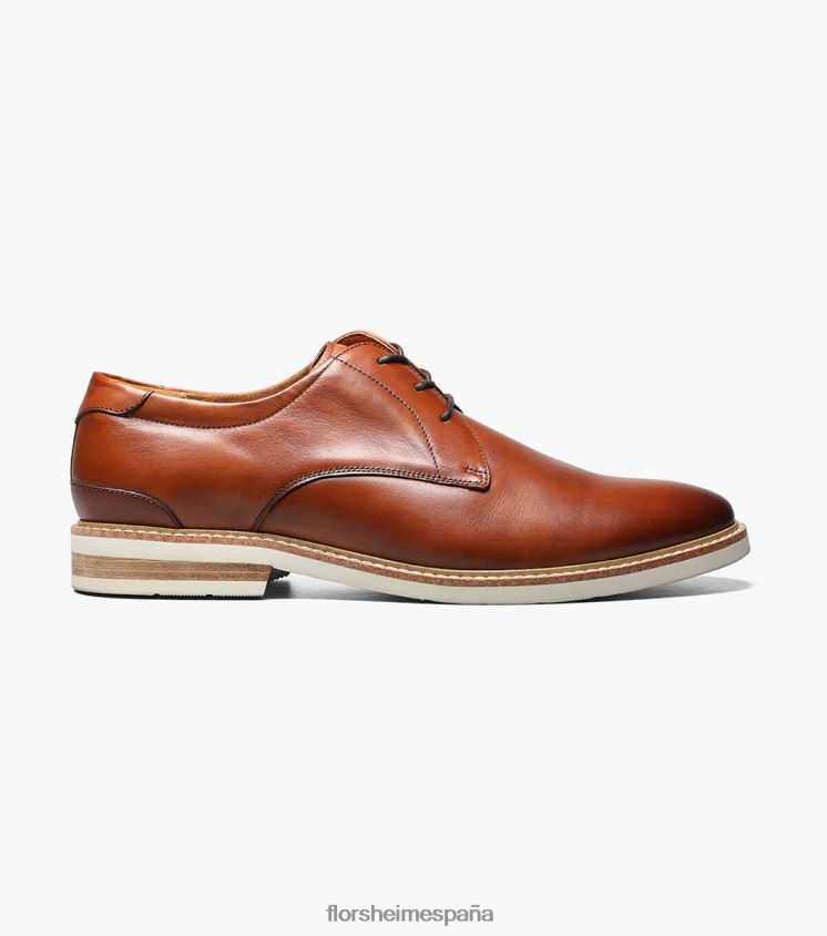highland puntera lisa oxford Florsheim hombres LPVB4P323 calzado coñac - Imagen 2