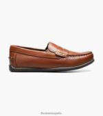 jaspe jr. conductor del penique del dedo del pie del moc Florsheim niños LPVB4P435 calzado bronceado silla de montar - Imagen 2