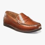 jaspe jr. conductor del penique del dedo del pie del moc Florsheim niños LPVB4P435 calzado bronceado silla de montar