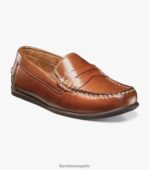 jaspe jr. conductor del penique del dedo del pie del moc Florsheim niños LPVB4P435 calzado bronceado silla de montar