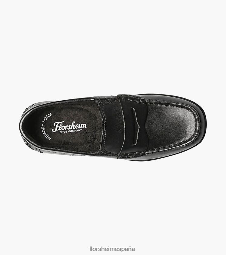 jaspe jr. conductor del penique del dedo del pie del moc Florsheim niños LPVB4P436 calzado negro - Imagen 4