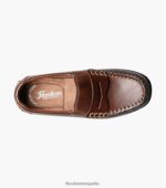 jaspe jr. conductor del penique del dedo del pie del moc Florsheim niños LPVB4P437 calzado marrón - Imagen 4