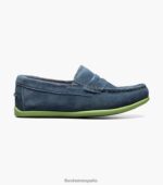 jaspe jr. conductor del penique del dedo del pie del moc Florsheim niños LPVB4P438 calzado ante azul - Imagen 2