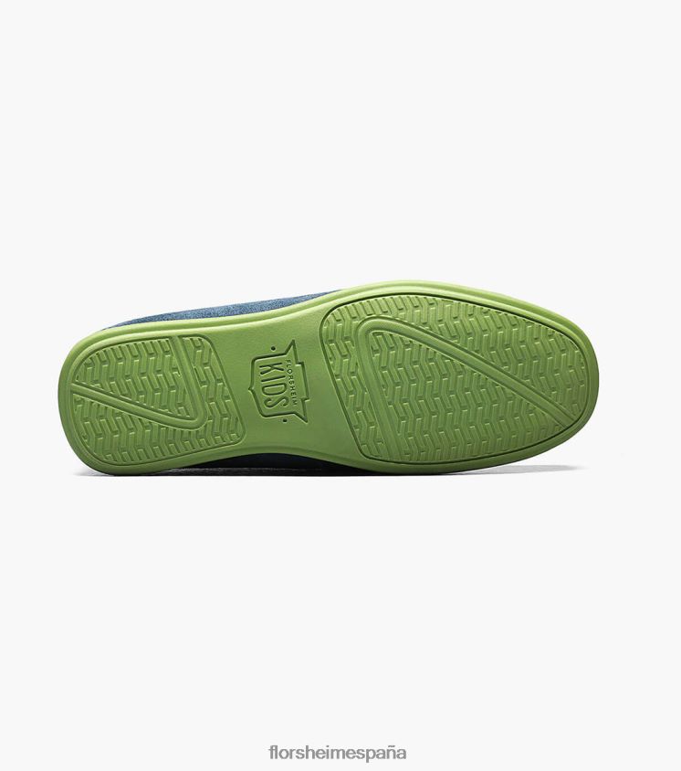 jaspe jr. conductor del penique del dedo del pie del moc Florsheim niños LPVB4P438 calzado ante azul - Imagen 3