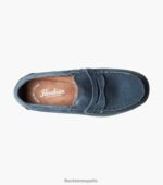 jaspe jr. conductor del penique del dedo del pie del moc Florsheim niños LPVB4P438 calzado ante azul - Imagen 4