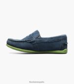 jaspe jr. conductor del penique del dedo del pie del moc Florsheim niños LPVB4P438 calzado ante azul - Imagen 5