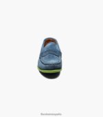 jaspe jr. conductor del penique del dedo del pie del moc Florsheim niños LPVB4P438 calzado ante azul - Imagen 6