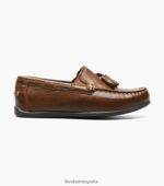 jaspe jr. mocasines con borlas y puntera moc Florsheim niños LPVB4P477 calzado bronceado silla de montar - Imagen 2