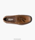 jaspe jr. mocasines con borlas y puntera moc Florsheim niños LPVB4P477 calzado bronceado silla de montar - Imagen 4