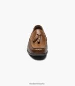 jaspe jr. mocasines con borlas y puntera moc Florsheim niños LPVB4P477 calzado bronceado silla de montar - Imagen 6