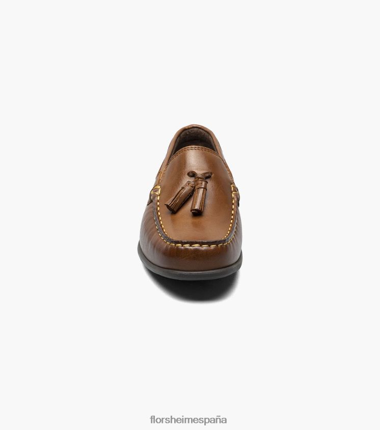 jaspe jr. mocasines con borlas y puntera moc Florsheim niños LPVB4P477 calzado bronceado silla de montar - Imagen 6