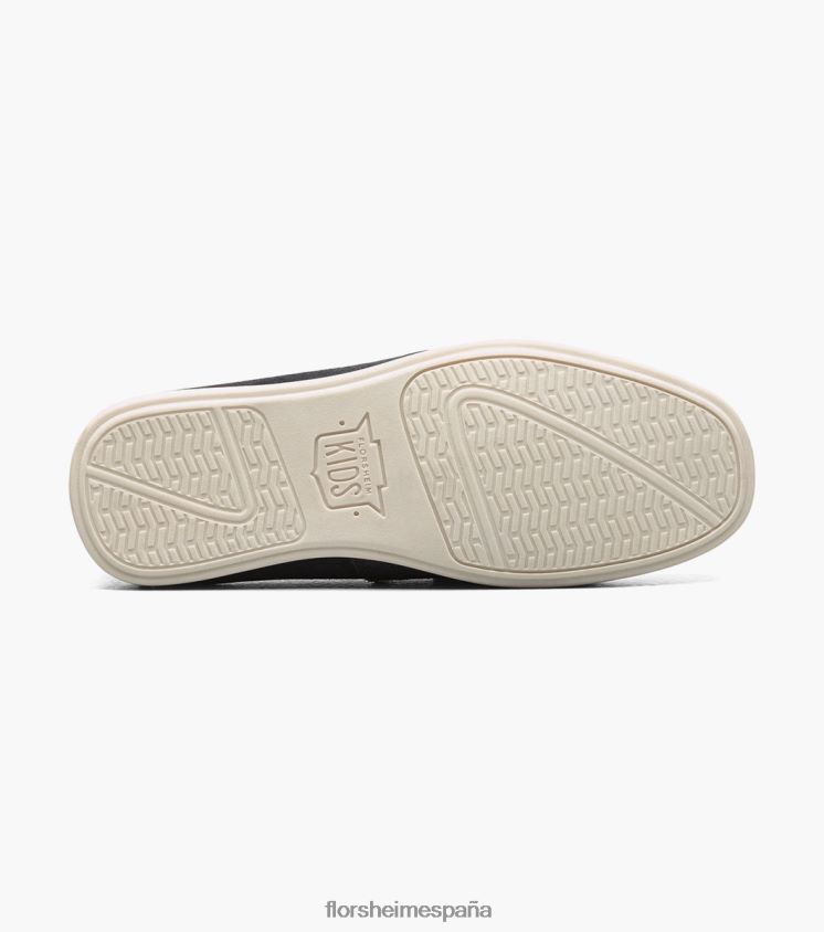 jaspe jr. mocasines con correa en la punta del mocasín Florsheim niños LPVB4P426 calzado ante azul marino - Imagen 3