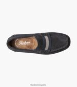 jaspe jr. mocasines con correa en la punta del mocasín Florsheim niños LPVB4P426 calzado ante azul marino - Imagen 4