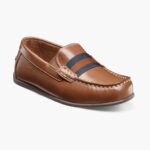 jaspe jr. mocasines con correa en la punta del mocasín Florsheim niños LPVB4P427 calzado bronceado silla de montar