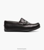 jaspe jr. mocasines con correa en la punta del mocasín Florsheim niños LPVB4P428 calzado negro - Imagen 2