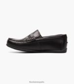 jaspe jr. mocasines con correa en la punta del mocasín Florsheim niños LPVB4P428 calzado negro - Imagen 5