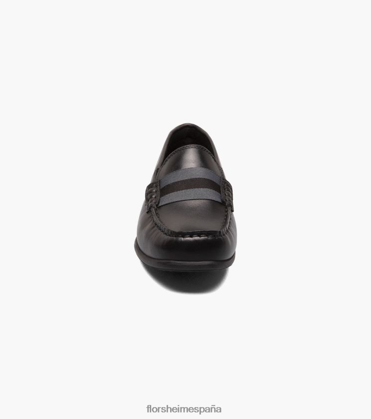 jaspe jr. mocasines con correa en la punta del mocasín Florsheim niños LPVB4P428 calzado negro - Imagen 6