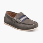 jaspe jr. mocasines con correa en la punta del mocasín Florsheim niños LPVB4P429 calzado ante gris