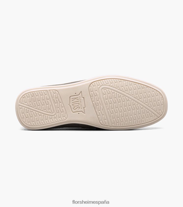 jaspe jr. mocasines con correa en la punta del mocasín Florsheim niños LPVB4P429 calzado ante gris - Imagen 3