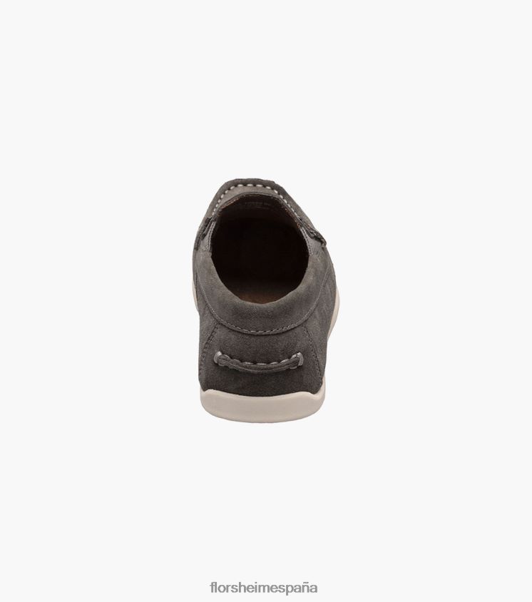 jaspe jr. mocasines con correa en la punta del mocasín Florsheim niños LPVB4P429 calzado ante gris - Imagen 7