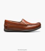 jaspe jr. mocasines venecianos con punta de mocasín Florsheim niños LPVB4P432 calzado bronceado silla de montar - Imagen 2