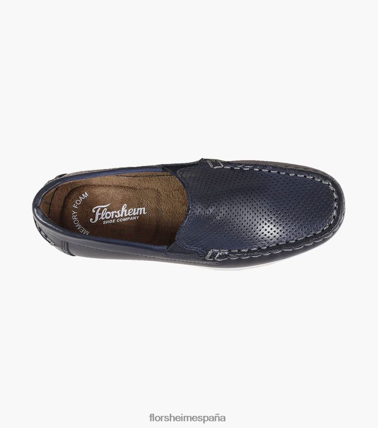 jaspe perf jr. mocasines venecianos con punta de mocasín Florsheim niños LPVB4P468 calzado Armada - Imagen 4