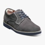 Kearny Jr. oxford de punta plana Florsheim niños LPVB4P462 calzado ante gris