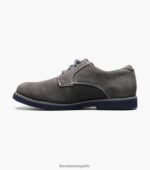 Kearny Jr. oxford de punta plana Florsheim niños LPVB4P462 calzado ante gris - Imagen 5