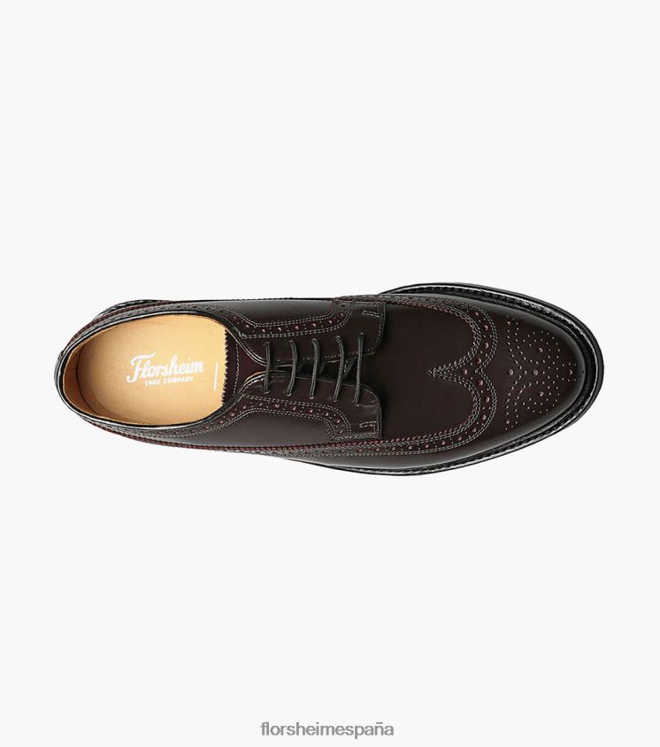 kenmoor punta de ala oxford Florsheim hombres LPVB4P136 calzado borgoña - Imagen 4