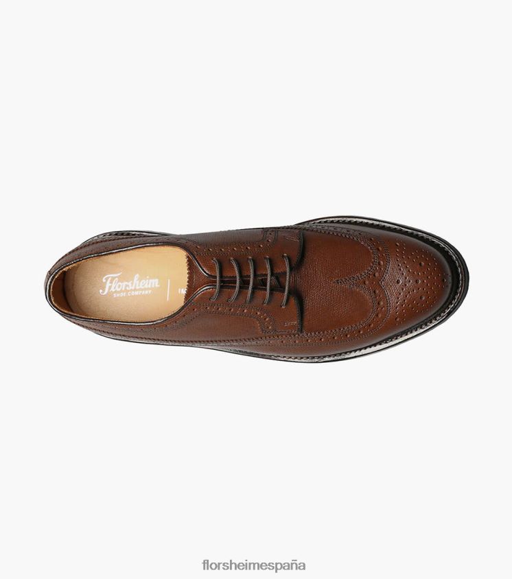 kenmoor punta de ala oxford Florsheim hombres LPVB4P138 calzado coñac - Imagen 4