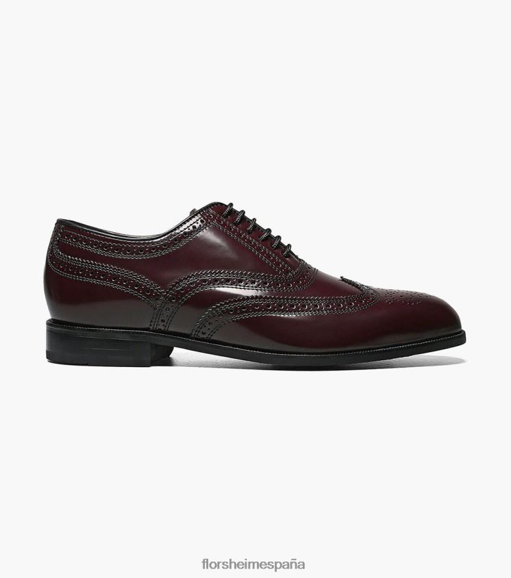 lexington punta de ala oxford Florsheim hombres LPVB4P170 calzado borgoña - Imagen 2