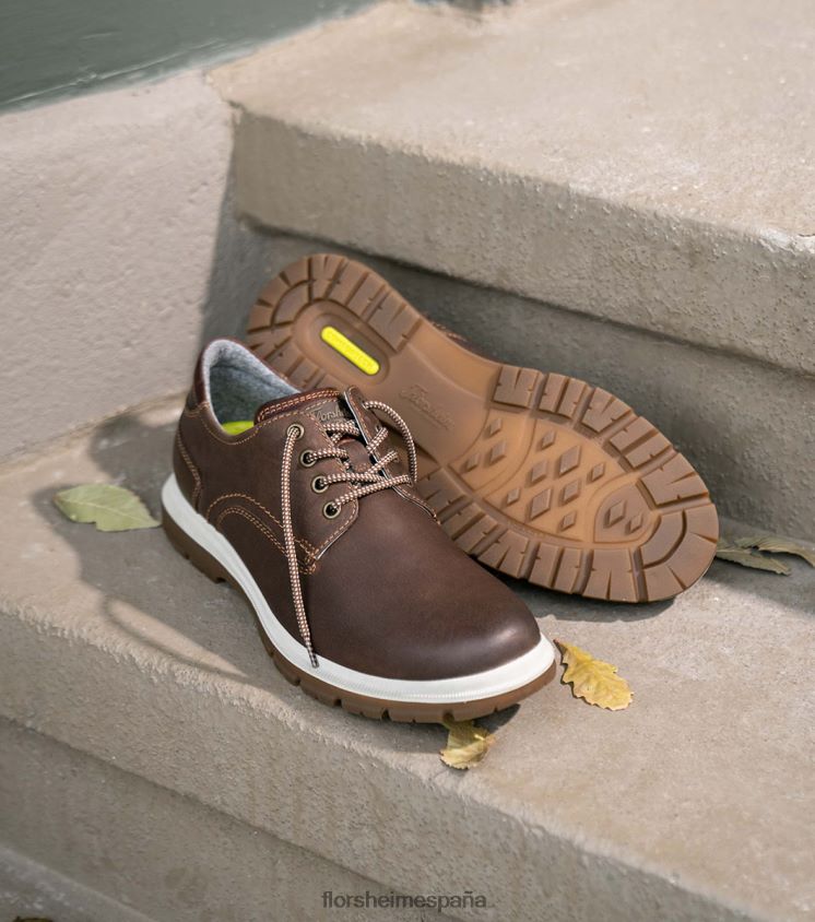 lookout puntera lisa oxford Florsheim hombres LPVB4P303 calzado marrón ch - Imagen 8