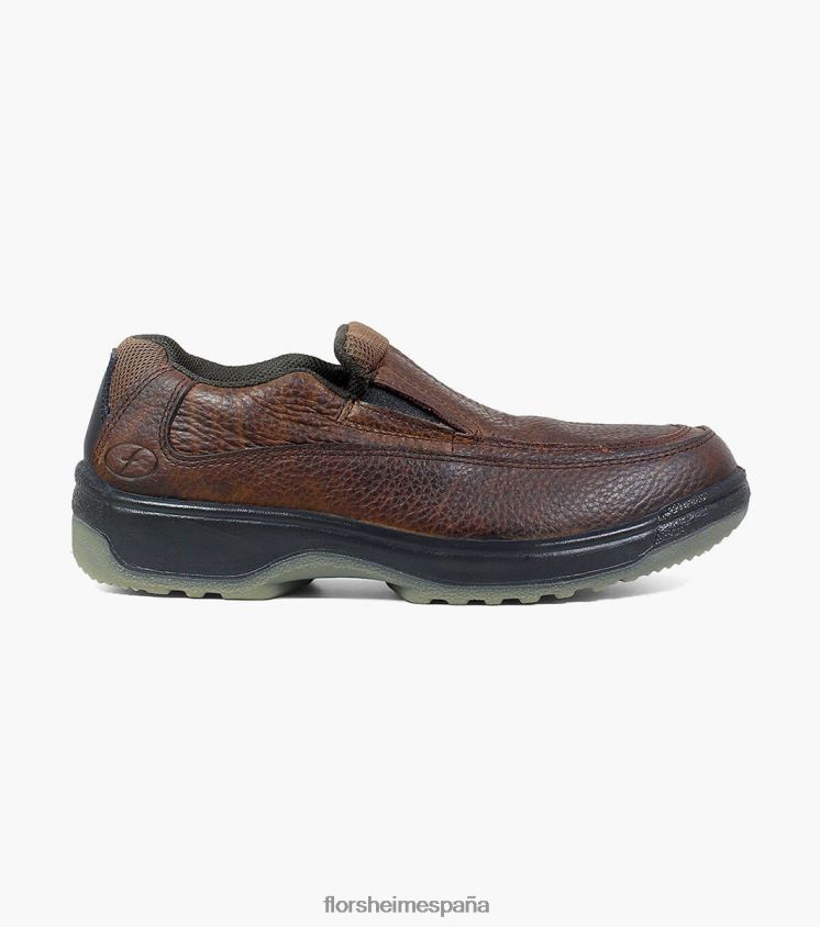 Lucky Work puntera de material compuesto moc toe slip on Florsheim hombres LPVB4P421 calzado marrón - Imagen 2