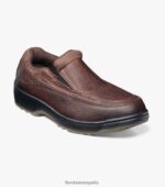 Lucky Work puntera de material compuesto moc toe slip on Florsheim hombres LPVB4P421 calzado marrón