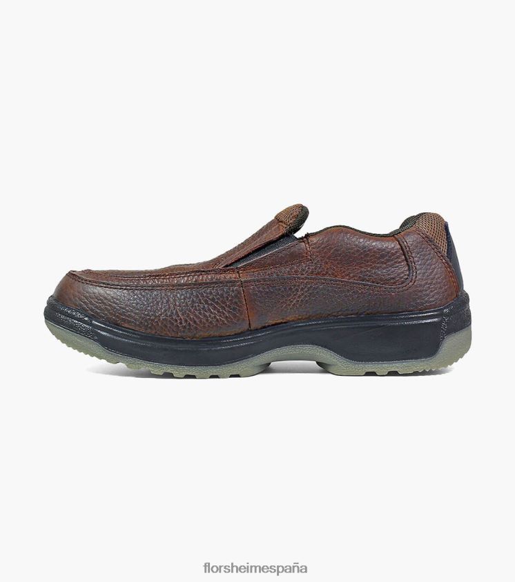 Lucky Work puntera de material compuesto moc toe slip on Florsheim hombres LPVB4P421 calzado marrón - Imagen 5