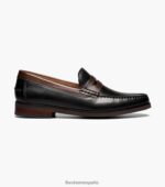 mocasines berkley flex moc toe penny Florsheim hombres LPVB4P179 calzado negro y marrón - Imagen 2