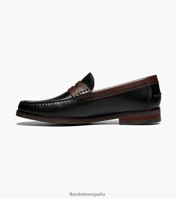 mocasines berkley flex moc toe penny Florsheim hombres LPVB4P179 calzado negro y marrón - Imagen 5
