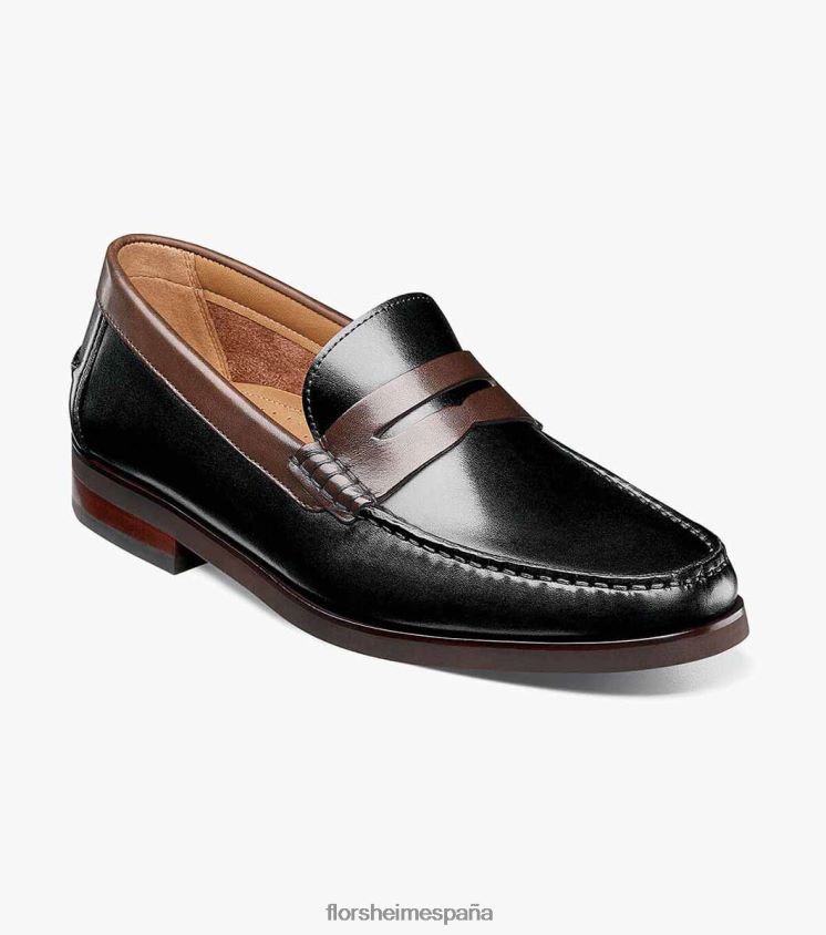 mocasines berkley flex moc toe penny Florsheim hombres LPVB4P179 calzado negro y marrón - Imagen 1