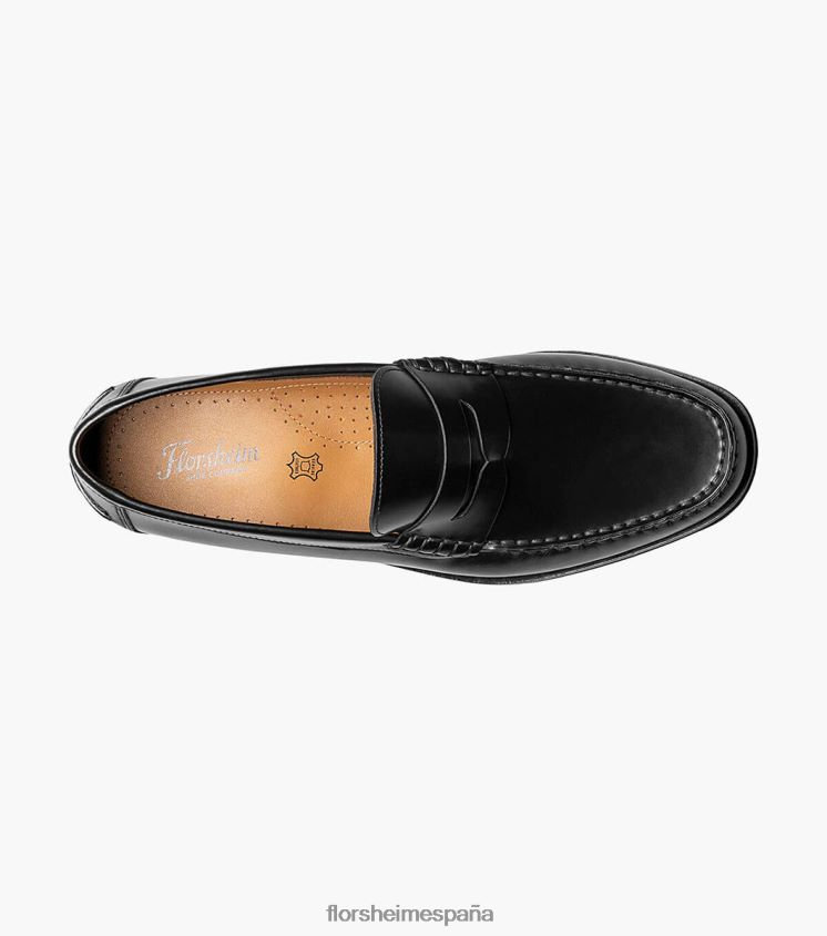 mocasines berkley flex moc toe penny Florsheim hombres LPVB4P181 calzado negro liso - Imagen 4