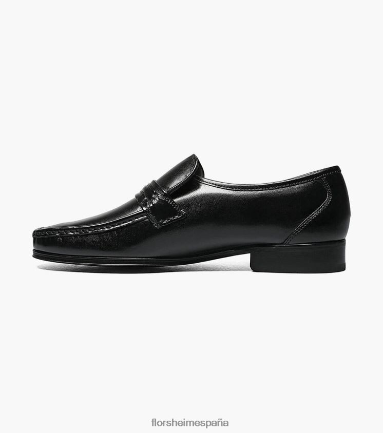 mocasines como moc con correa en el dedo del pie Florsheim hombres LPVB4P189 calzado negro - Imagen 5