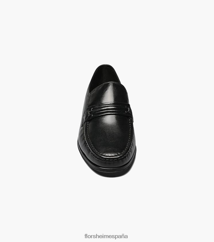 mocasines como moc con correa en el dedo del pie Florsheim hombres LPVB4P189 calzado negro - Imagen 6