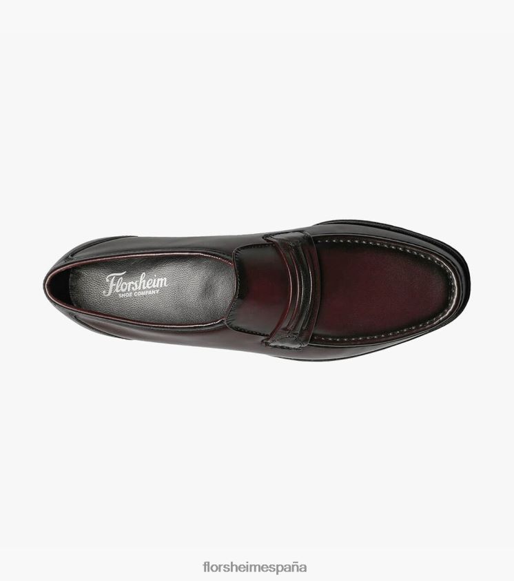 mocasines como moc con correa en el dedo del pie Florsheim hombres LPVB4P190 calzado Cerezo negro - Imagen 4