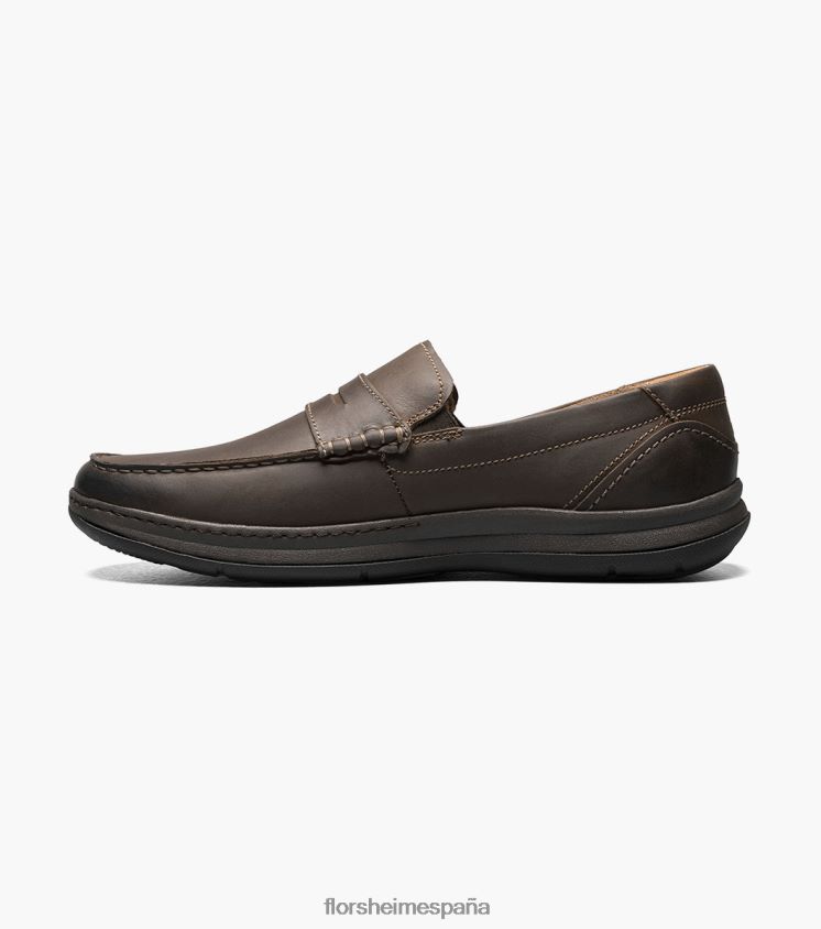 mocasines con puntera de mocasín en el centro Florsheim hombres LPVB4P240 calzado marrón ch - Imagen 5