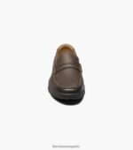mocasines con puntera de mocasín en el centro Florsheim hombres LPVB4P240 calzado marrón ch - Imagen 6