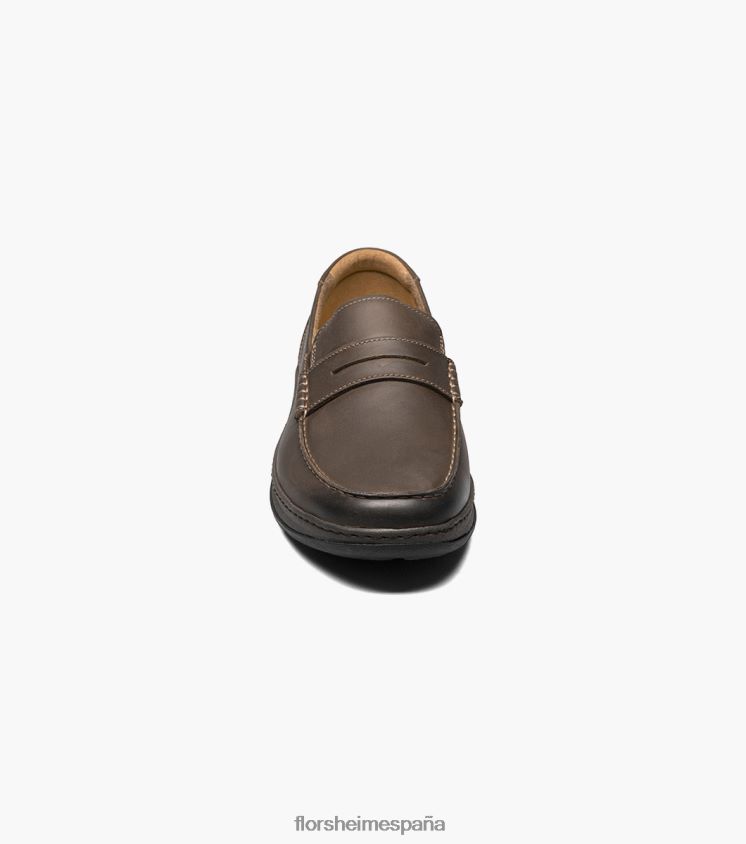 mocasines con puntera de mocasín en el centro Florsheim hombres LPVB4P240 calzado marrón ch - Imagen 6