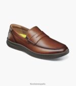 mocasines con puntera de mocasín en el centro Florsheim hombres LPVB4P241 calzado coñac